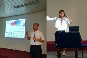 Prof Wu is explaining how to plan research from small projects to large ones like FLEXIS while Karolina provides an overview of the funding landscape.